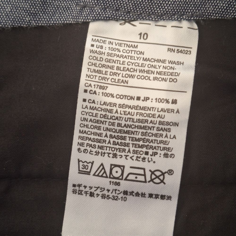 Banana Republic Tailored Jacquard Shorts size 10 Chinos 100% Cotton Black White - Picture 12 of 12